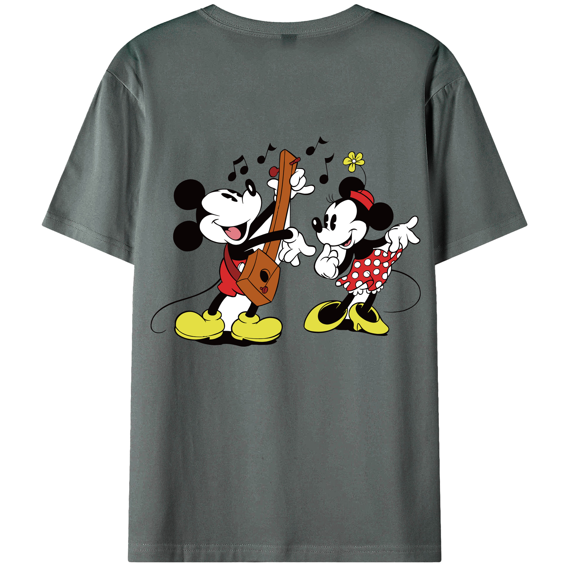 （画像用） ミッキーマウス Mickey Mouse 綿100％半袖Tシャツ（背面プリント）